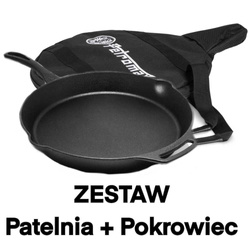 Zestaw Patelnia żeliwna Petromax fpXX-t z rączką + torba transportowa